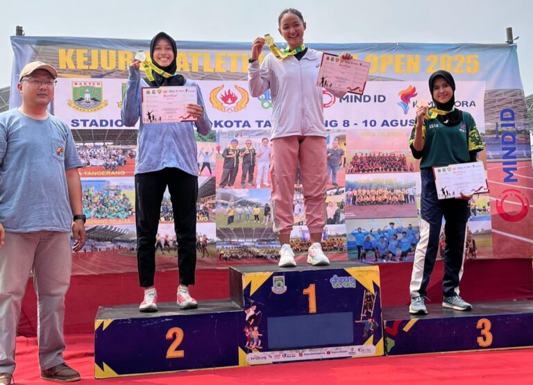 Choerunnisa Gunawan, Sprinter Muda Cianjur Menyabet Emas di Kejurda Atletik Banten Open 2025