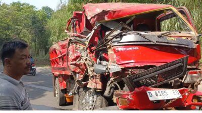 Tiga Truk Tabrakan Beruntun di Cianjur, Dua Sopir Luka