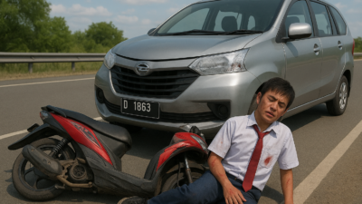 Pelajar Luka-luka Diserempet Xenia di Lingkar Timur Cianjur