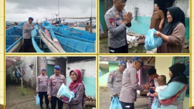Satpolairud Polres Cianjur Salurkan Sembako dan Santunan di Pesisir Pantai