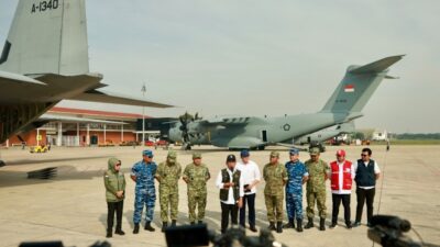 A400 dan 3 Hercules Bawa Ratusan Tenda, Perahu Karet, Genset, dan Alat Komunikasi ke Lokasi Bencana Sumatera
