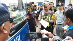 Jelang Lebaran, Satlantas Polres Cianjur Cek Kelaikan Kendaraan Angkutan