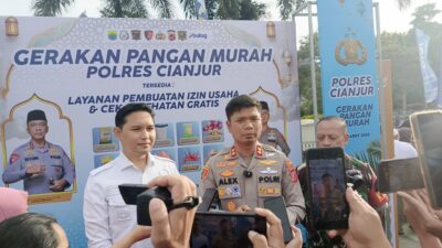 Gerakan Pangan Murah Polres Cianjur, Paket Rp45 Ribu Ludes diserbu warga