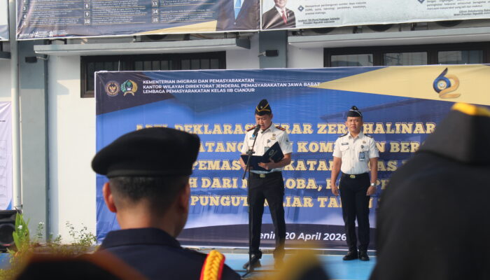Lapas Cianjur Deklarasikan Zero Halinar, Seluruh Petugas Teken Komitmen Bersama