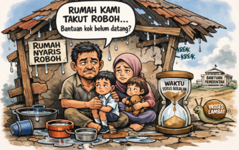 Nanang Bertahan di Rumah Nyaris Roboh, Berharap Bantuan Segera Datang