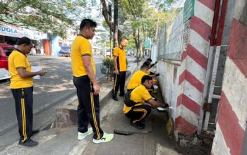 Coret Tembok Gampang, Bersihin Bareng Baru Keren, Kapolres Cianjur Ajak Warga Lawan Vandalisme