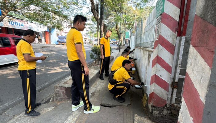 Coret Tembok Gampang, Bersihin Bareng Baru Keren, Kapolres Cianjur Ajak Warga Lawan Vandalisme