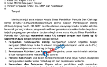 Abu Vulkanik Anak Krakatau Masih Mengancam, PJJ Siswa Cianjur Diperpanjang hingga 10 September