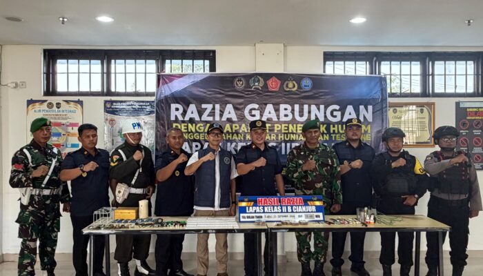 Lapas Cianjur Gelar Razia Gabungan Skala Besar, 50 WBP Jalani Tes Urine