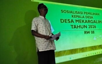 Panitia Pilkades Mekargalih Sosialisasikan Tata Cara Pencoblosan Digital