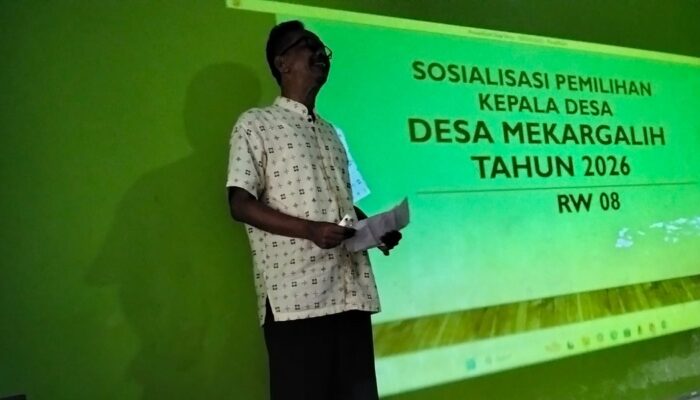 Panitia Pilkades Mekargalih Sosialisasikan Tata Cara Pencoblosan Digital