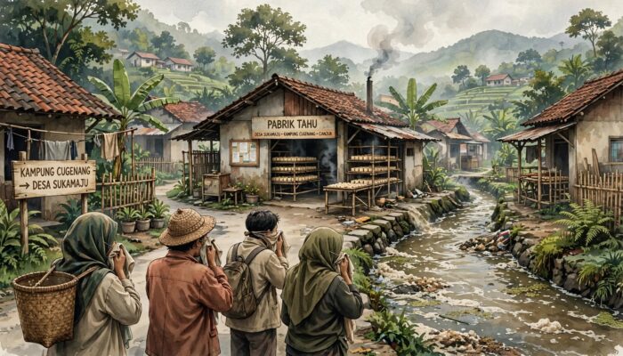 Bau Limbah Tahu Dikeluhkan Warga Cugeunang, Kades Siap Lapor DLH